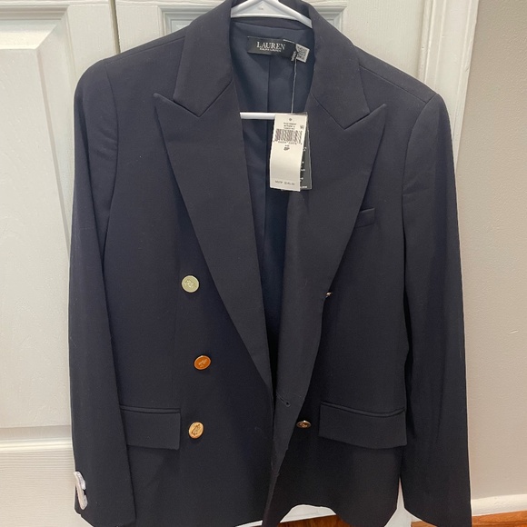 NWT Ralph Lauren Navy Blazer Sz 8P - Picture 1 of 1